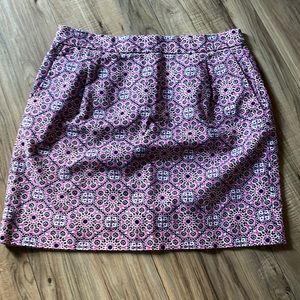 J Crew pink patterned skirt with POCKETS